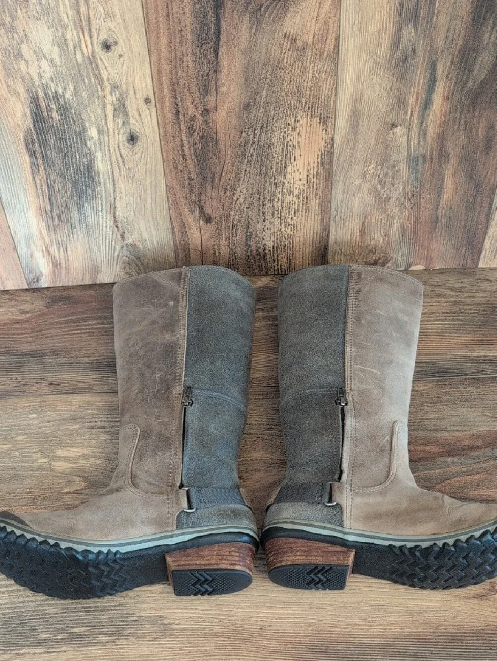 Sorel Slimboot Knee High Waterproof Leather Suede Riding Boots 7.5   521A
